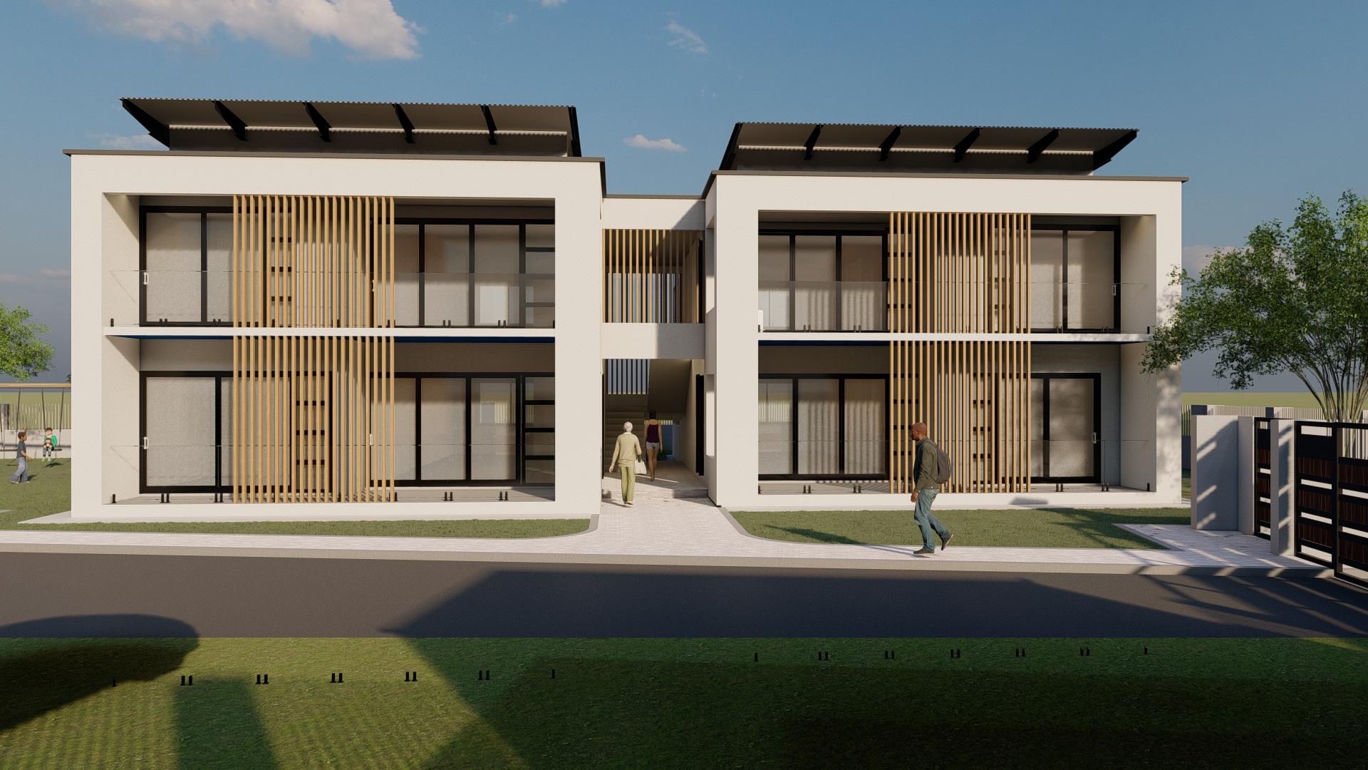 Obaro Towers modern front elevation rendering