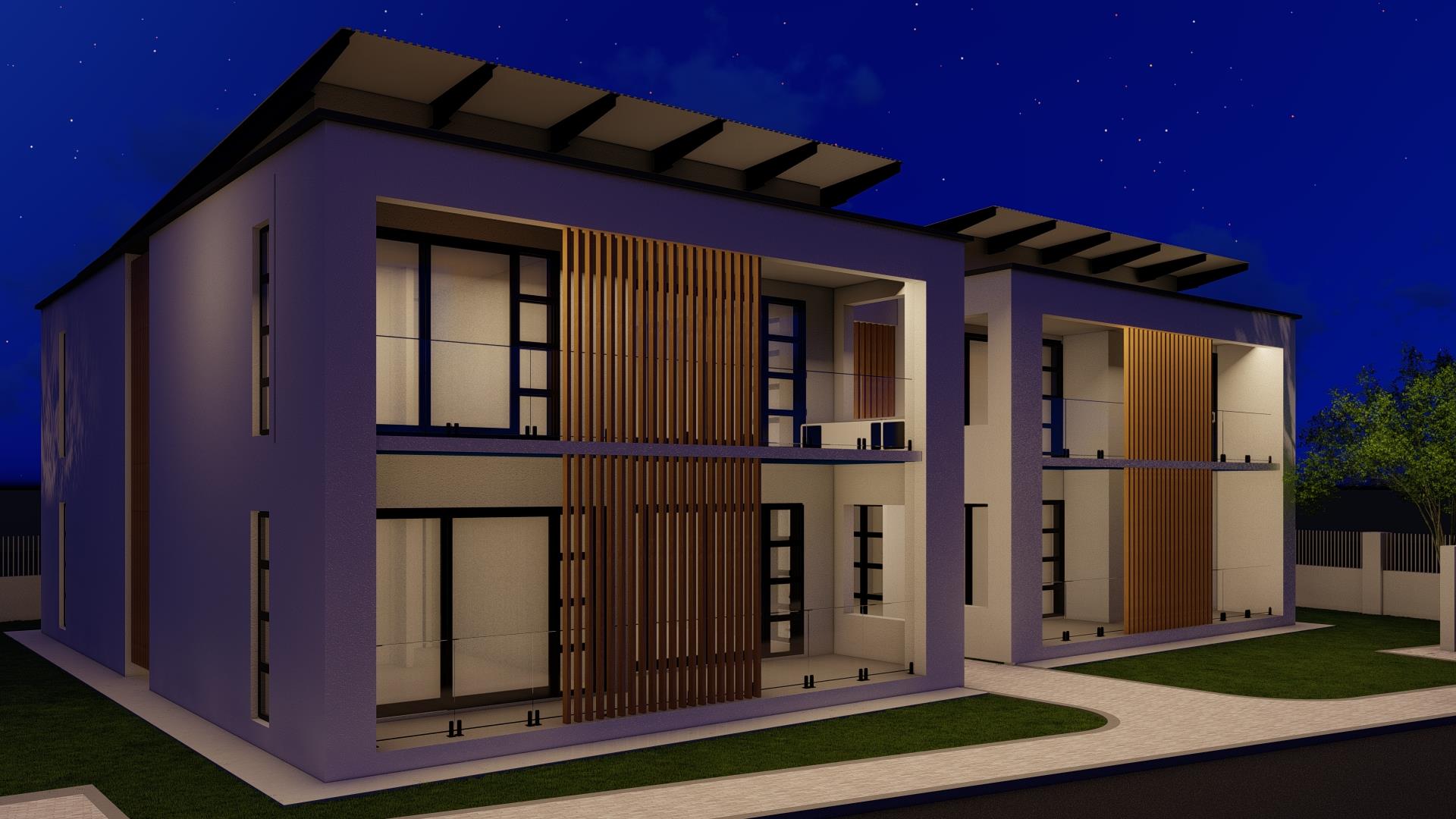 Obaro Towers night rendering